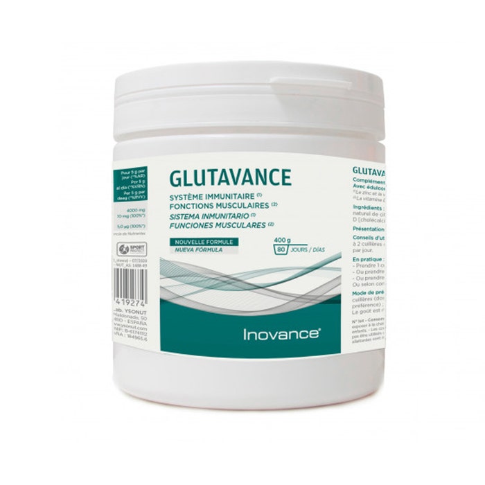 Glutavance Système Immunitaire et Fonctions Musculaires 400g Inovance