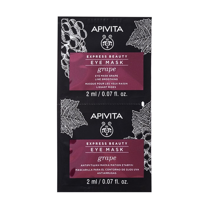 Apivita Express Beauty Masque Lissant Contour des Yeux au Raisin 2x2ml