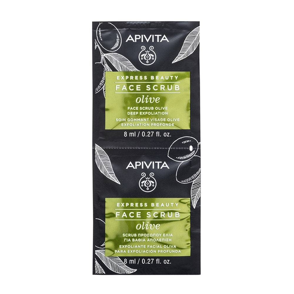 Gommage Visage Exfoliation Profonde à l'Olive 2x8ml Express Beauty Apivita