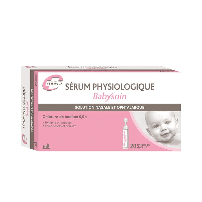 Sérum physiologique 20x5ml Babysoin solution nasale et ophtalmique Babysoin