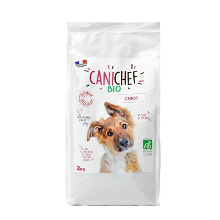 Croquettes Bio 2kg Canichef pour Chiot Sauvale Production
