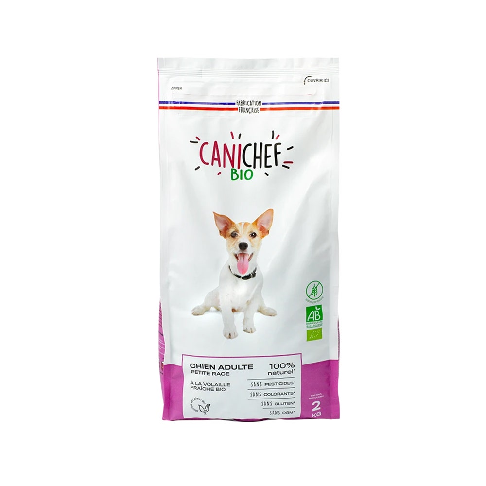 Sauvale Production Canichef Croquettes Bio sansCéréales pour Chien Adulte Petit Race 2kg