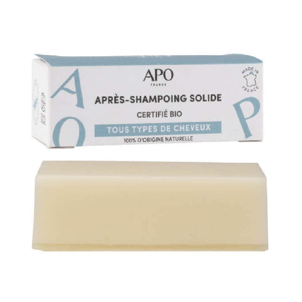 APO France Apres-Shampooing solide Barre demelante Tous types de cheveux 50g