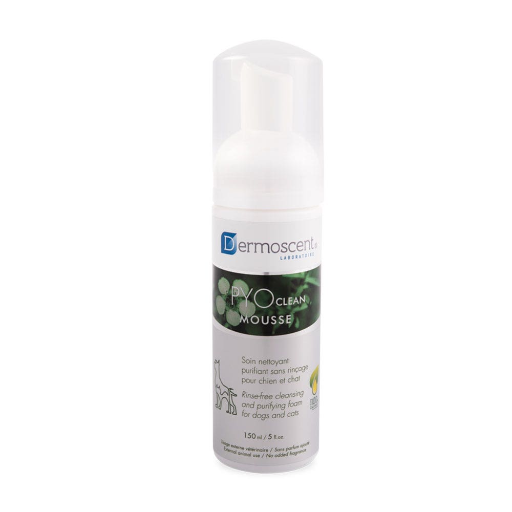Dermoscent Pyoclean Soin nettoyant purifiant sans rinçage Mousse Chien et chat 150ml