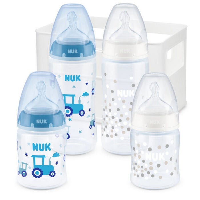 Nuk First Choice+ Kit Casier 4 Biberons Couleur Bleu