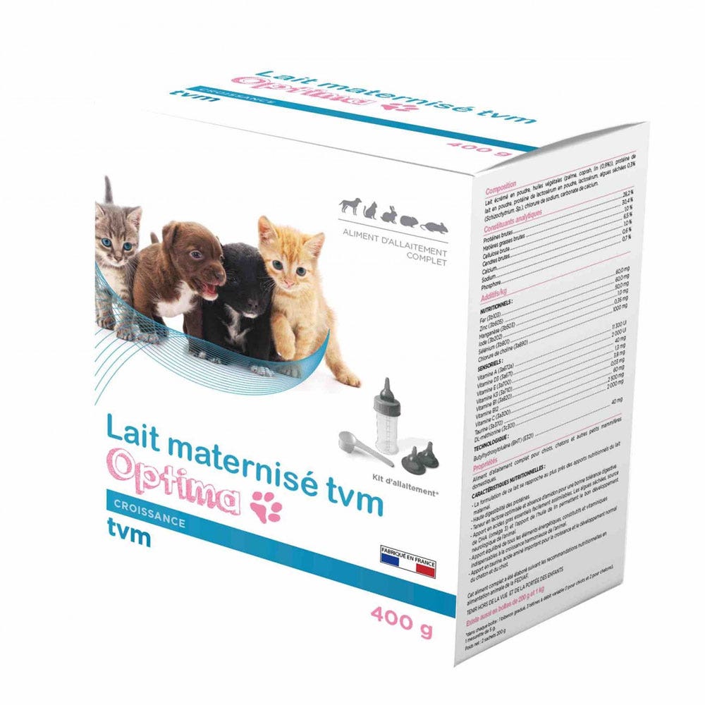TVM Optima Lait maternisé pour animaux Croissance 400g