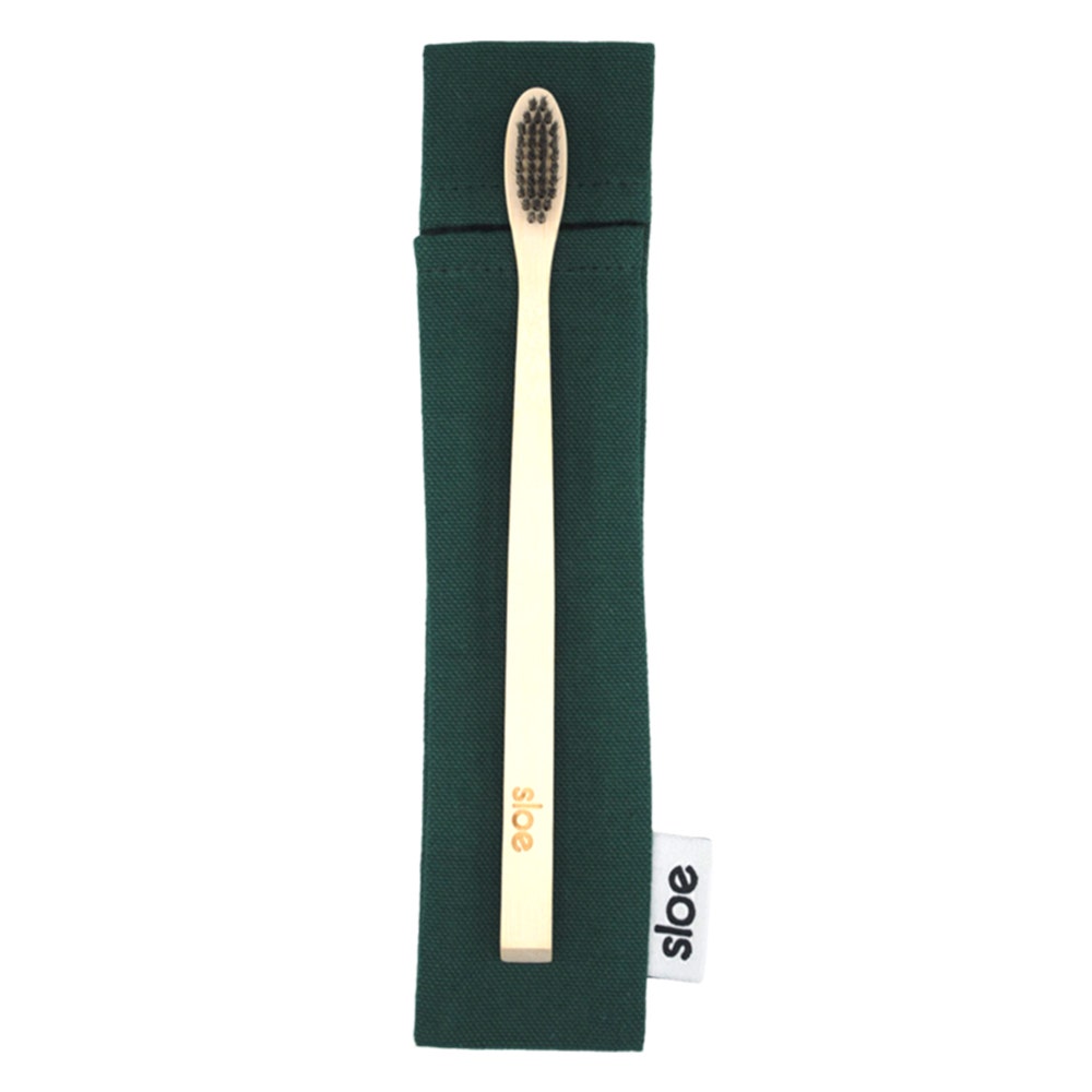 Sloe Brosse à dent en Bambou Poils Souples + Etui