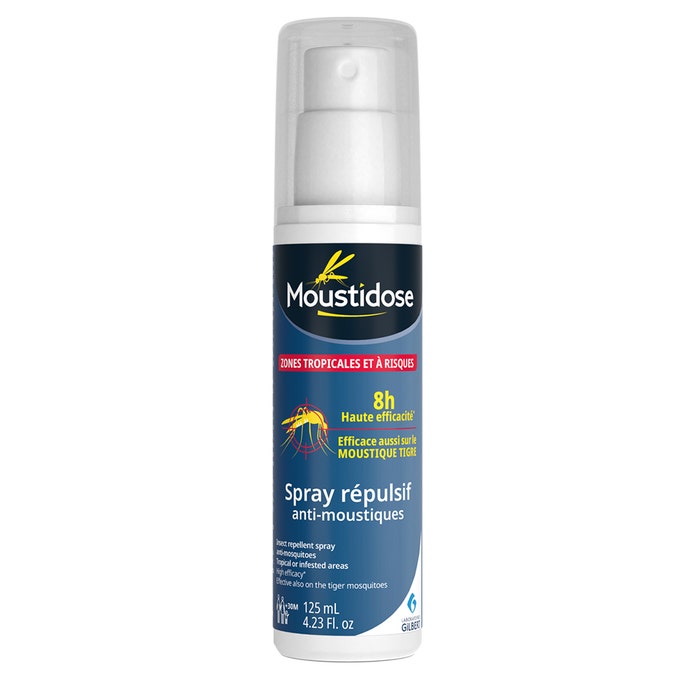 Spray Repulsif Anti-moustiques Zone tropicales 125ml Des 30 Mois Moustidose