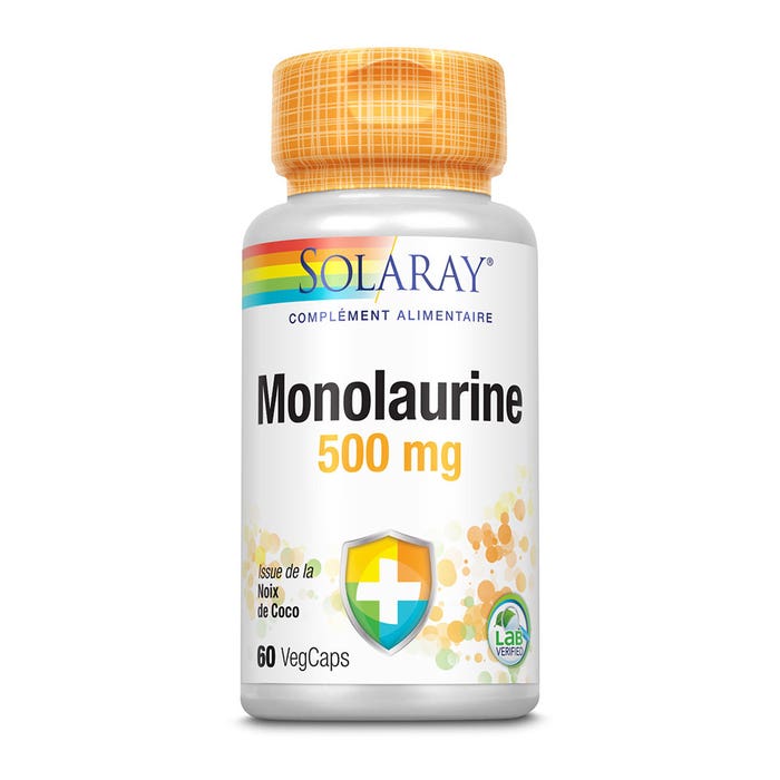 Monolaurine 500mg x60 capsules végétales Solaray