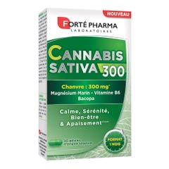 Forté Pharma Cannabis Sativa 300 Chanvre, Magnésium et Vitamine B6 30 gélules