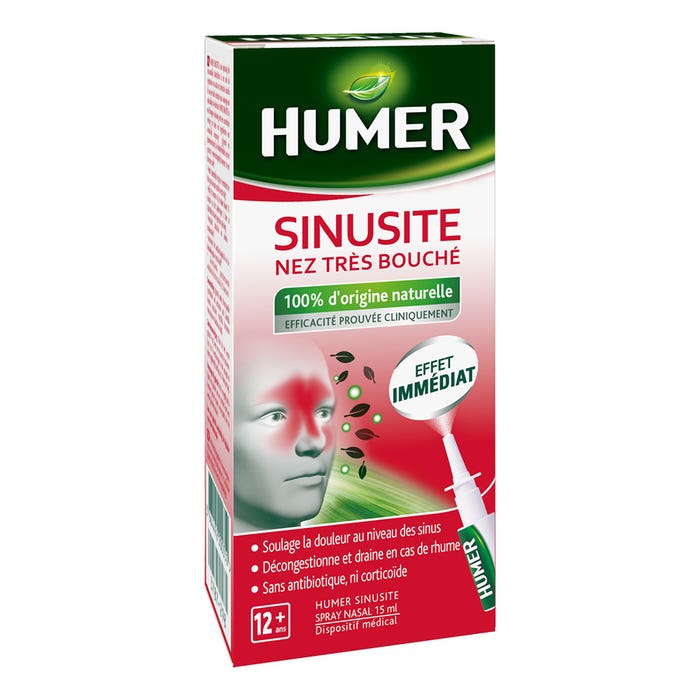 Sinusite Nez Tres Bouche Spray Nasal 15ml Humer