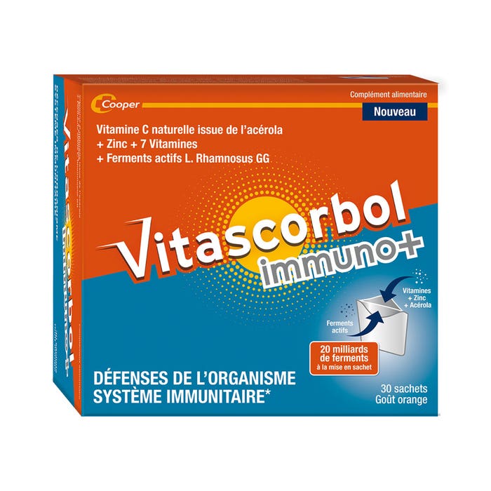 Vitascorbol Immuno Défenses immunitaires 30 sachets