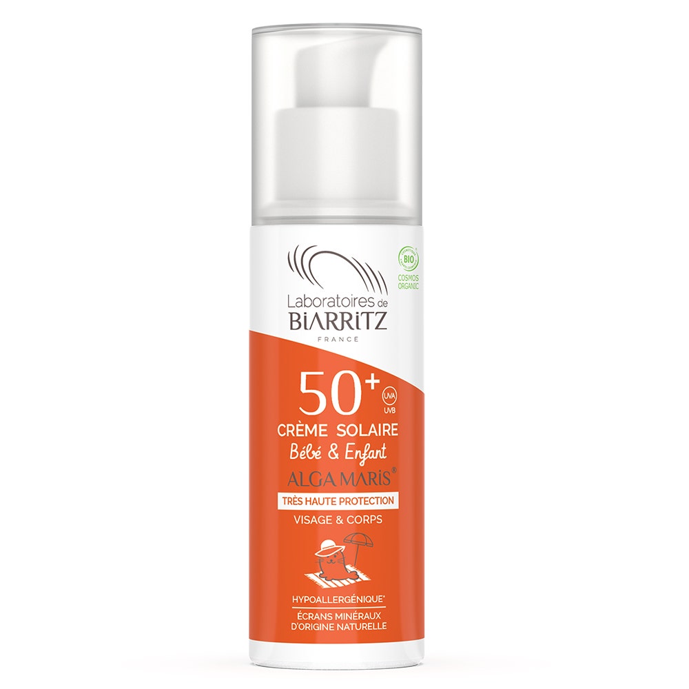 Laboratoires De Biarritz Solaires Crème Bébé et Enfant SPF50+ Bio Haute protection 50ml