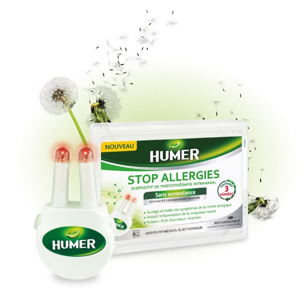 Humer Stop allergies Dispositif de photothérapie intranasal