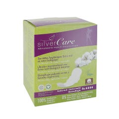 Silver Care Serviettes hygieniques extra nuit en coton biologique x8