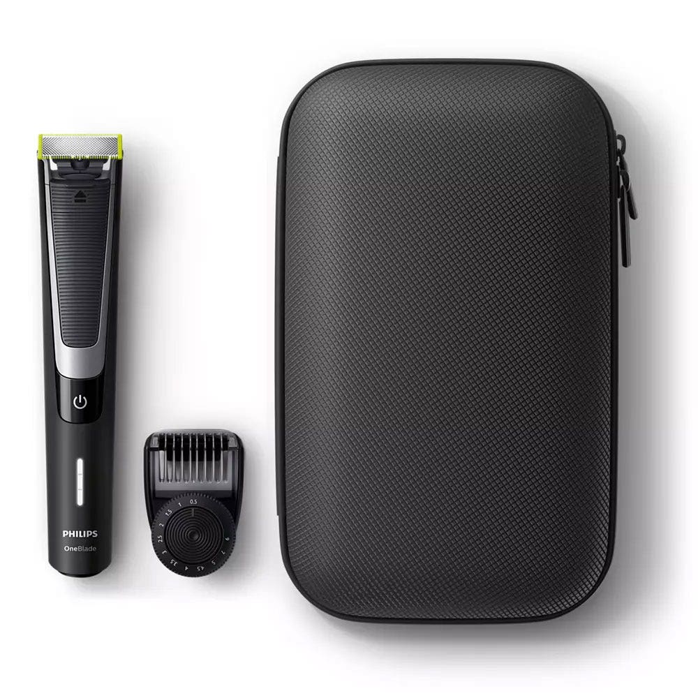 Philips Oneblade Rasoir Electrique Pro + 4 Sabots Clipsables QP6510/64