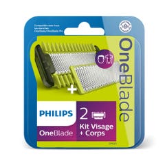 Philips Oneblade Lame De Remplacement visage et Corps Qp620/50 x2