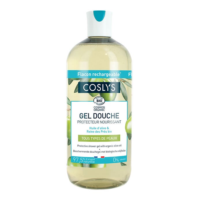 Gel douche protecteur a l'huile d'olive bio 500ml Tous types de peaux Coslys