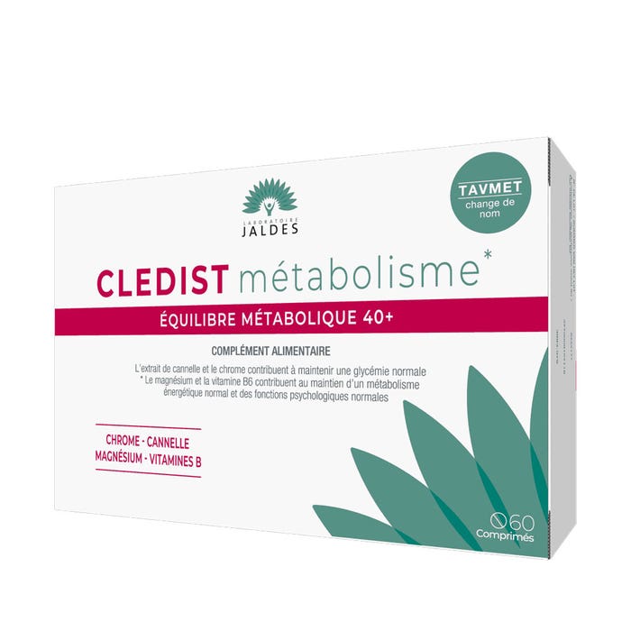 Métabolisme 60 Comprimes Cledist Equilibre Metabolique 40+ Jaldes
