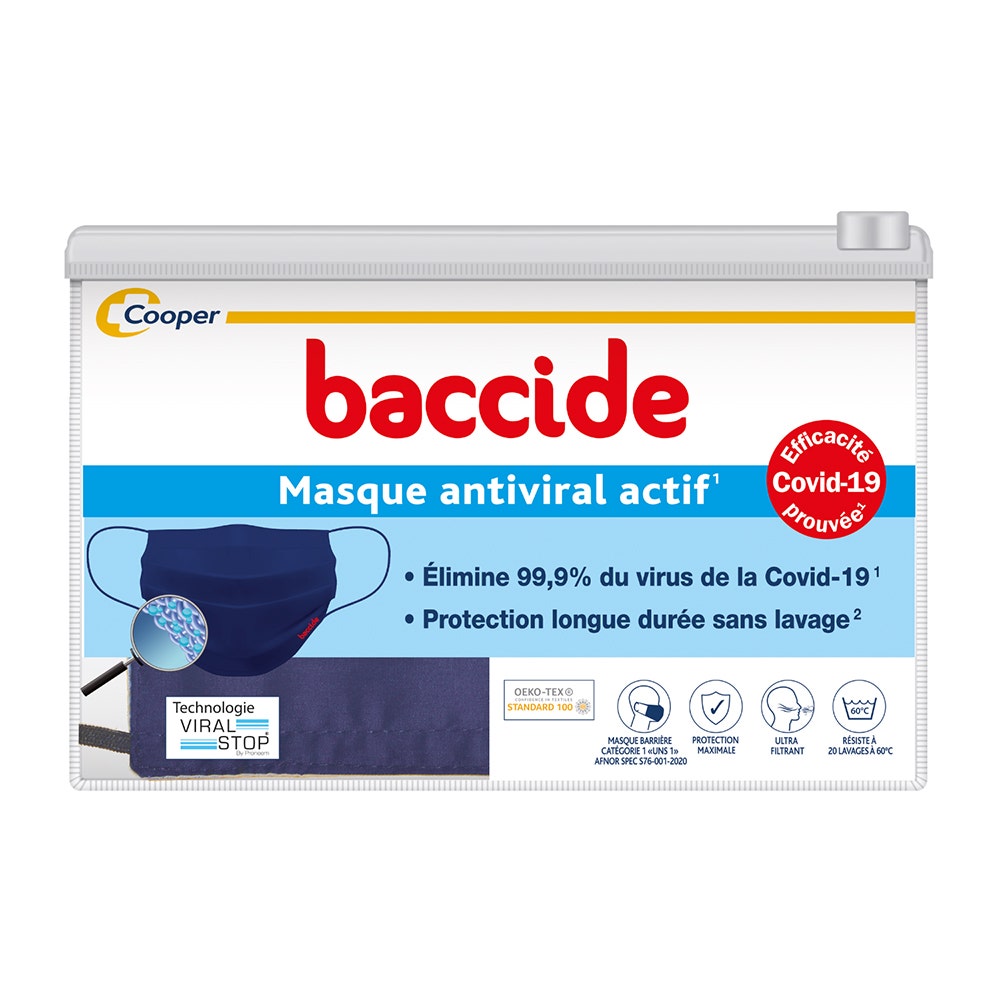 Baccide Masque Antiviral Actif barrière UNS1 - AFNOR SPEC S76-001 x1