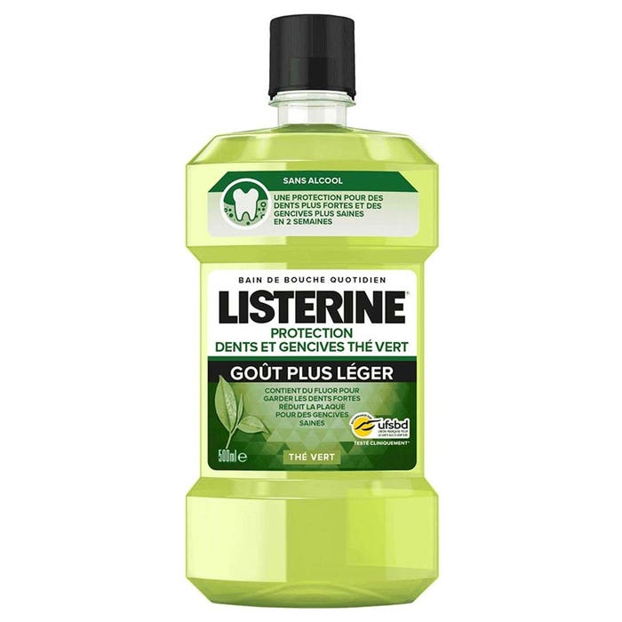 Bain de bouche protection dents et gencives sensibles the vert 500ml Listerine