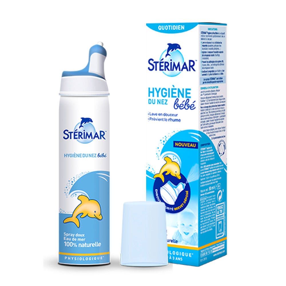 Sterimar Spray Doux Hygiène du Nez Bébé 0 à 3 Ans Physiologique 100ml