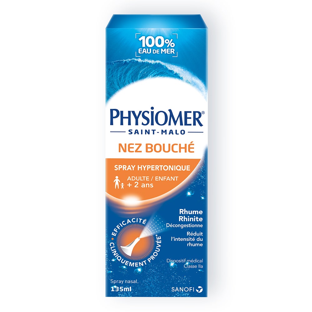 Physiomer Nez Bouché Spray Hypertonique Adultes Et Enfants 135ml