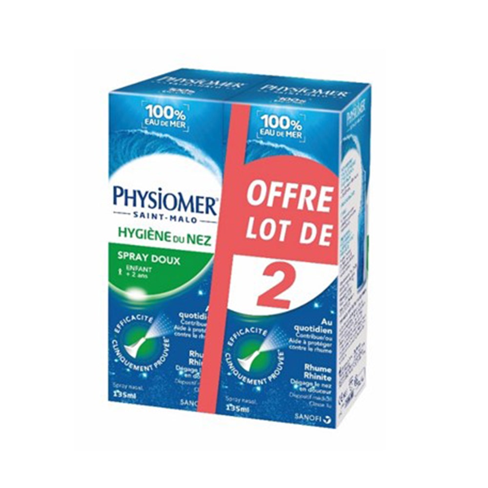 Hygiène Du Nez Spray Doux 2x135ml Physiomer