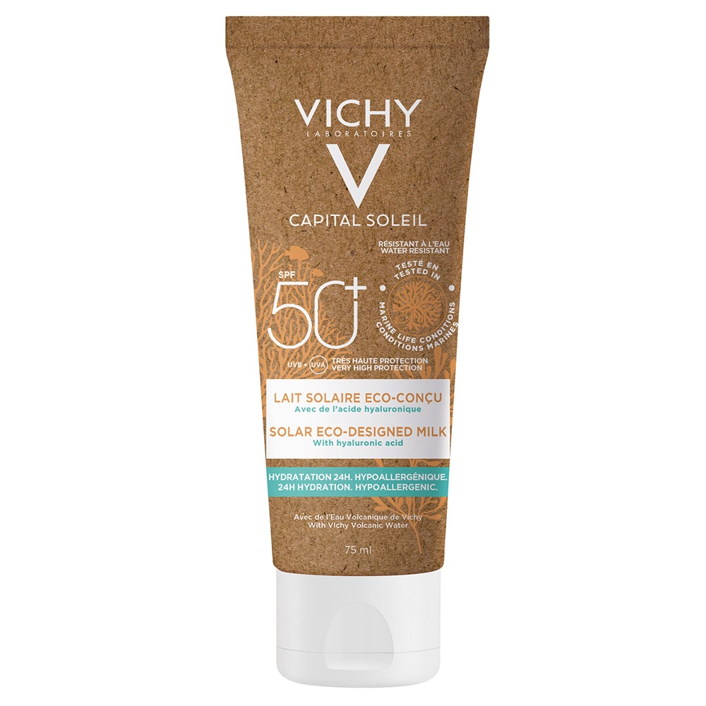 Vichy Capital Soleil Lait solaire éco-conçu voyage SPF50+ 75ml