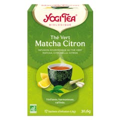 Yogi Tea Thé Vert Matcha Citron Bio 17 Sachets