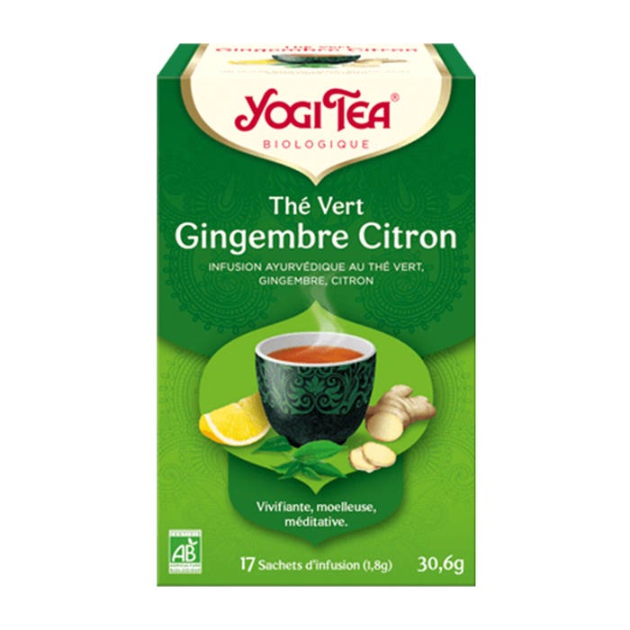 Yogi Tea The Vert Gingembre Citron Bio 17 Sachets
