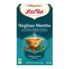 Yogi Tea Infusion Ayurvédique Réglisse Menthe Bio 17 Sachets