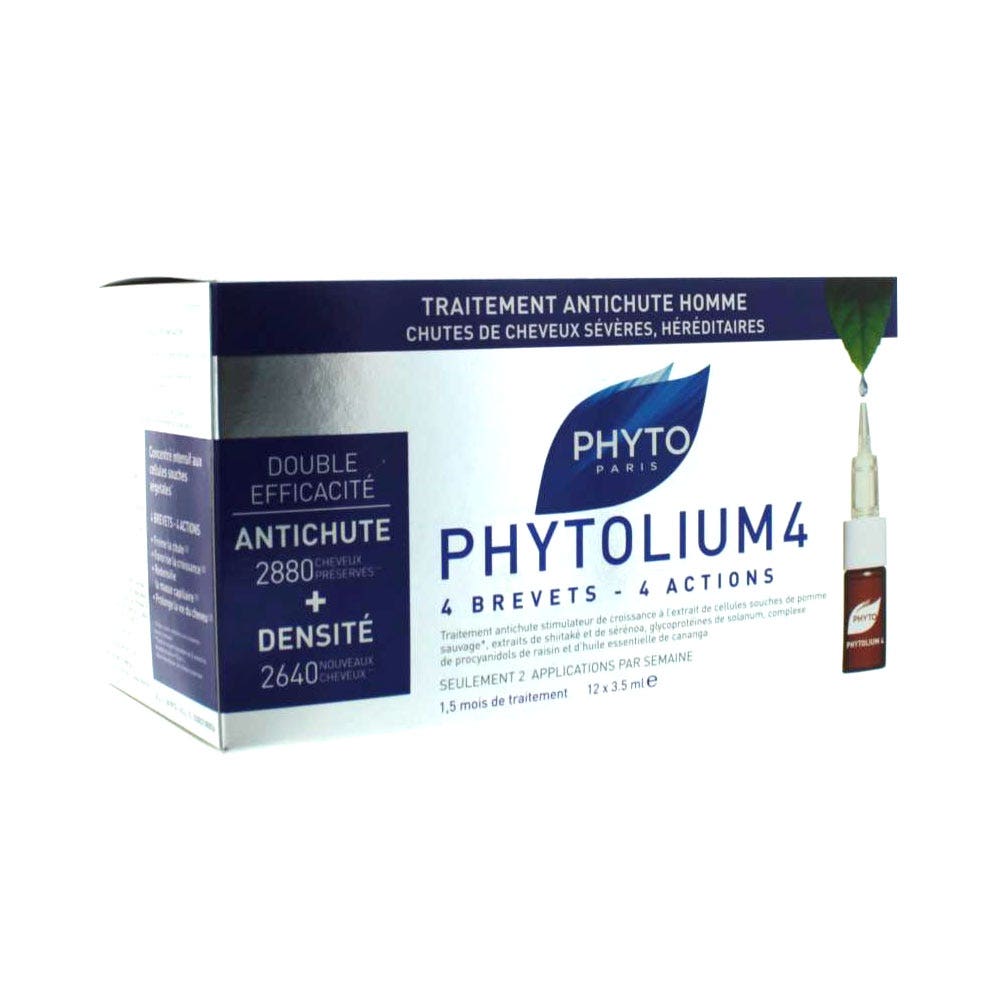 Phyto Paris 4 Traitement Antichute Homme 12x3. 5 ml