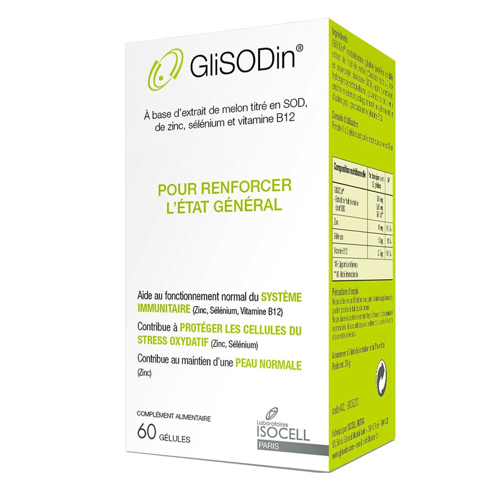 Isocell Glisodin Etat Général 60 gélules