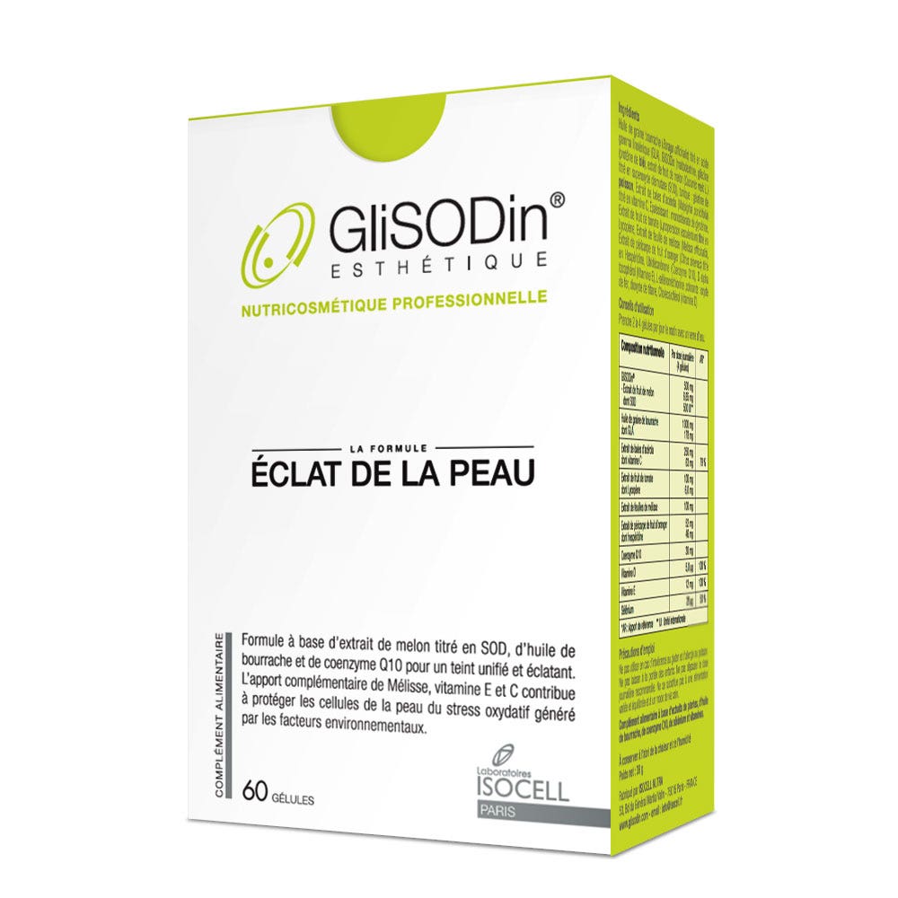 Isocell Glisodin Eclat de la peau 60 gélules