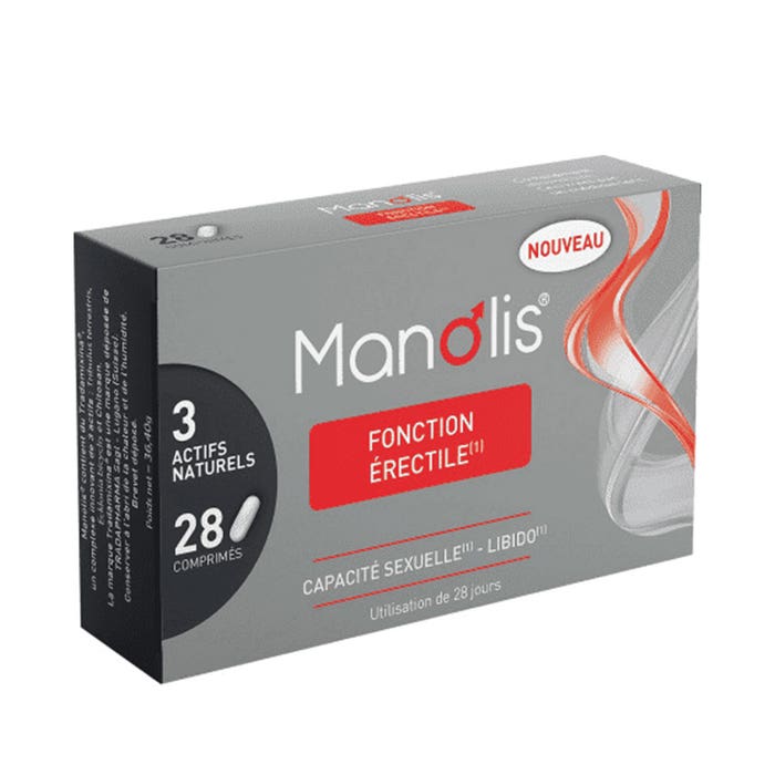 Manolis 28 comprimés Fonction érectile Serelys Pharma