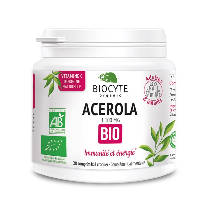 Biocyte Acérola Bio 20 comprimés