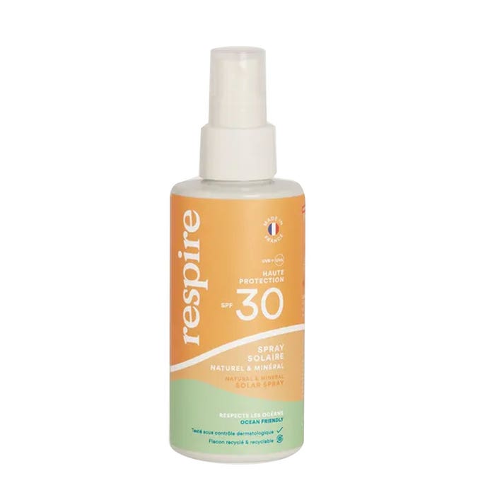 Respire Spray solaire naturel et mineral SPF30 75ml