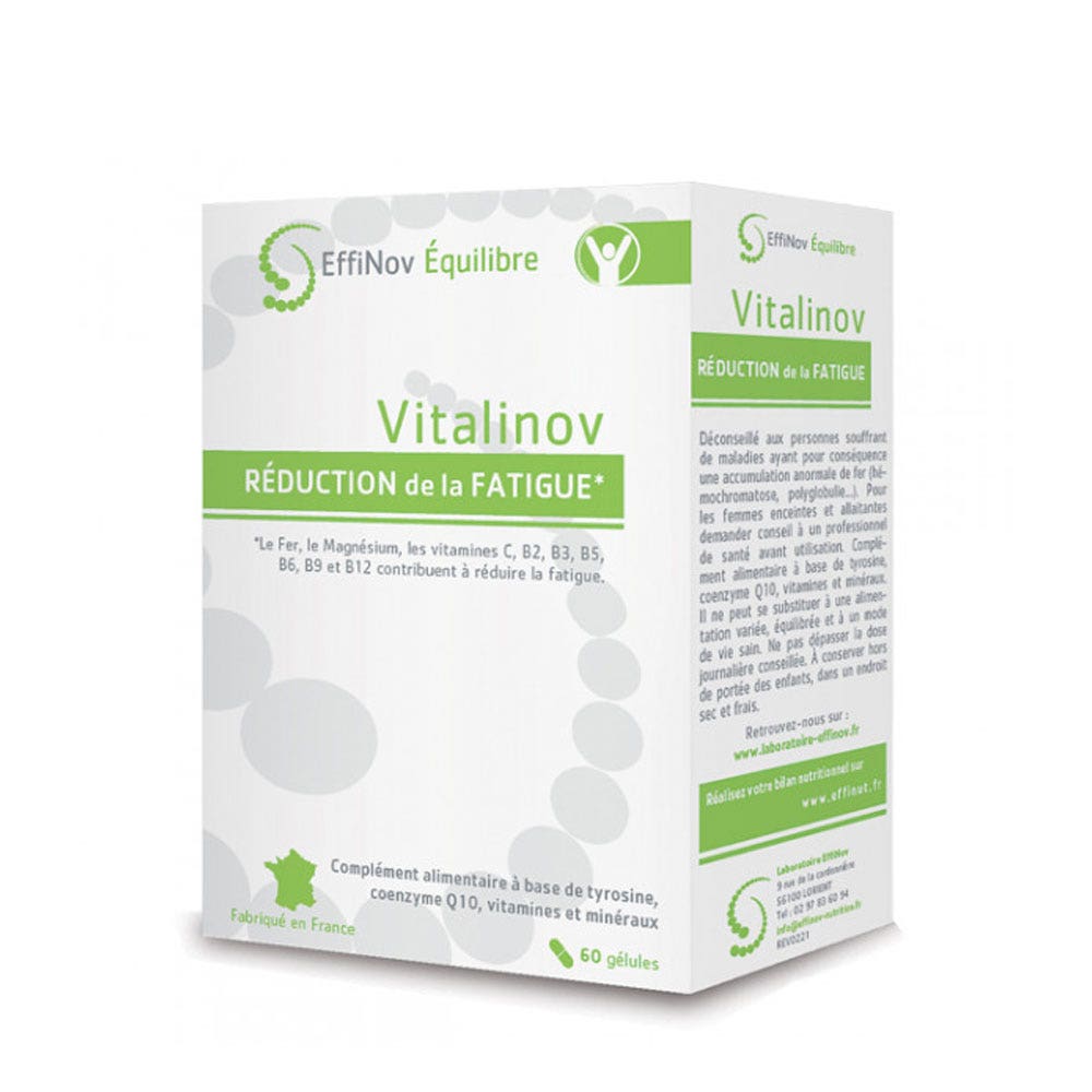 Effinov Nutrition Vitalinov Réduction de la fatigue 60 Gélules