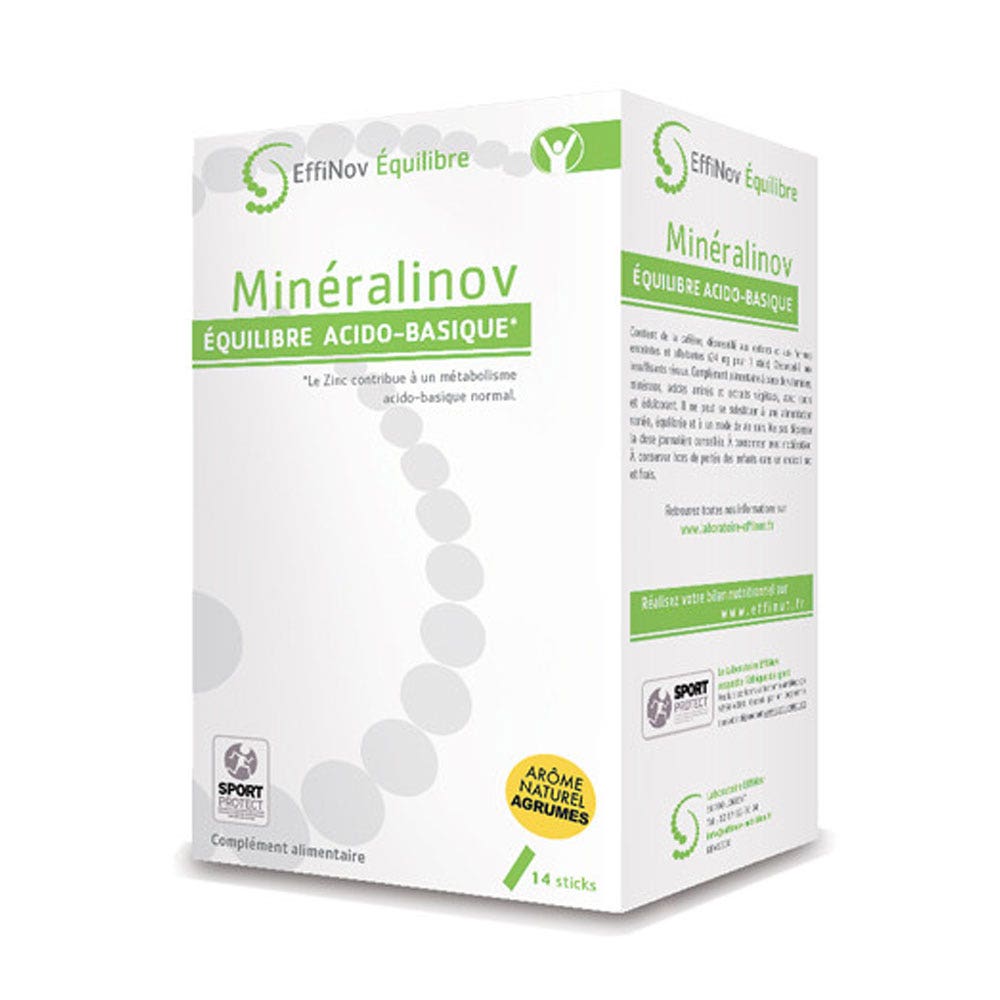 Effinov Nutrition Mineralinov Equilibre acido-basique 14 sticks