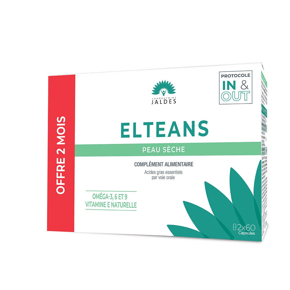 Jaldes Elteans Omega 3,6,9 Peau seche 2x60 capsules