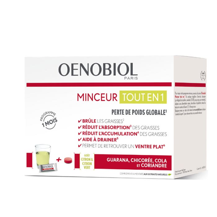 Oenobiol Minceur Tout En 1 30 Sticks + 60 Comrprimes