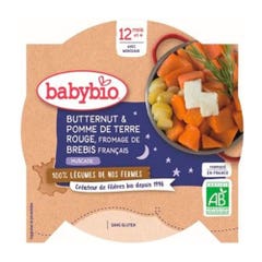 Babybio Légumes Assiette bonne nuit bio Butternut et pomme de terre rouge Des 12 mois 230g