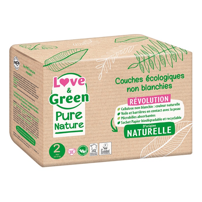 Love&Green Pure Nature Couches Écologiques Taille 2 x 35