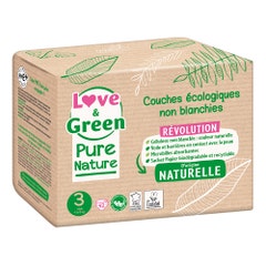 Love&Green Pure Nature Couches Écologiques Taille 3 x 42
