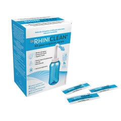 Rhiniclean Kit pour Irrigation nasale + 10 sachets de sels inclus Douche nasale