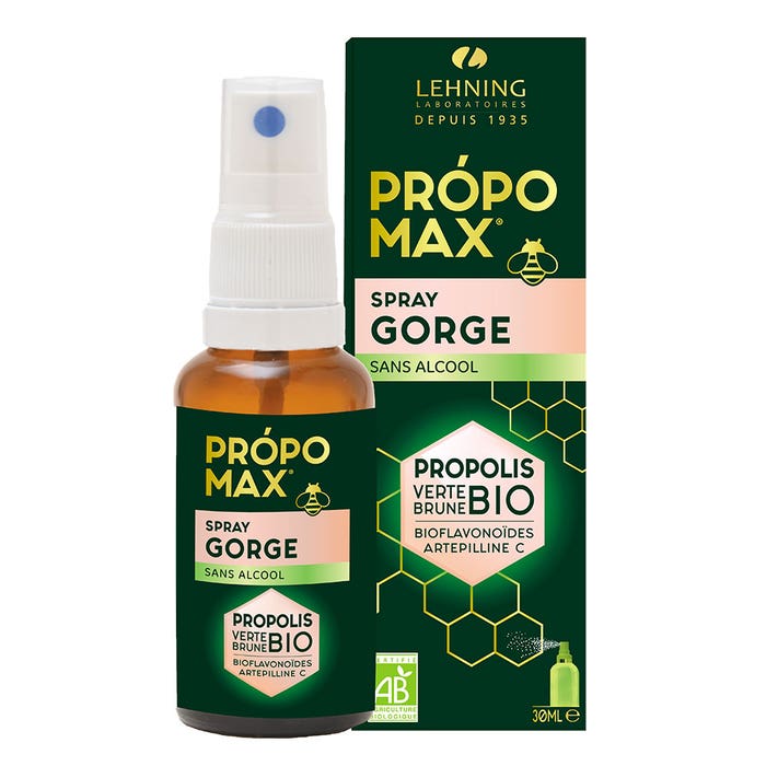 Spray gorge Sans alcool Bio 30ml Própomax Lehning