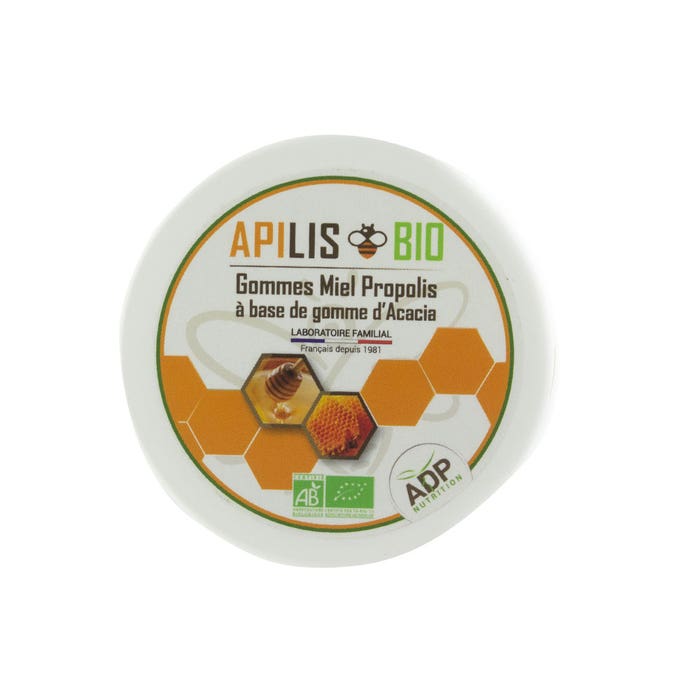 Apilis Bio Gommes Miel Propolis 36 gommes Adp Laboratoire