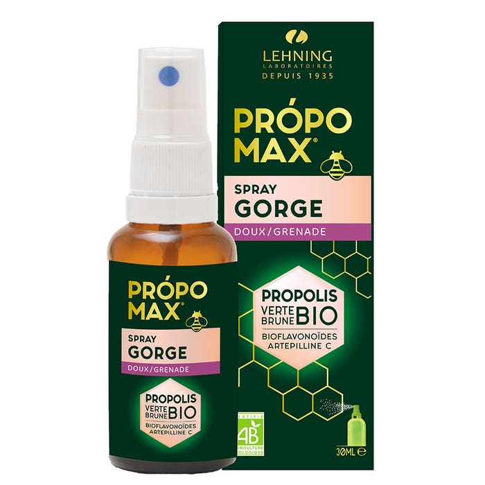 Spray gorge doux/grenade Bio 30ml Própomax Lehning