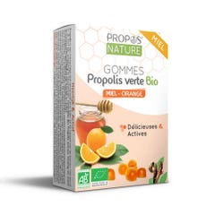 Propos'Nature Gommes Propolis Verte Miel Et Orange Bio 45g